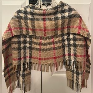 Burberry Shawl with Attached Scarf
